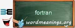 WordMeaning blackboard for fortran